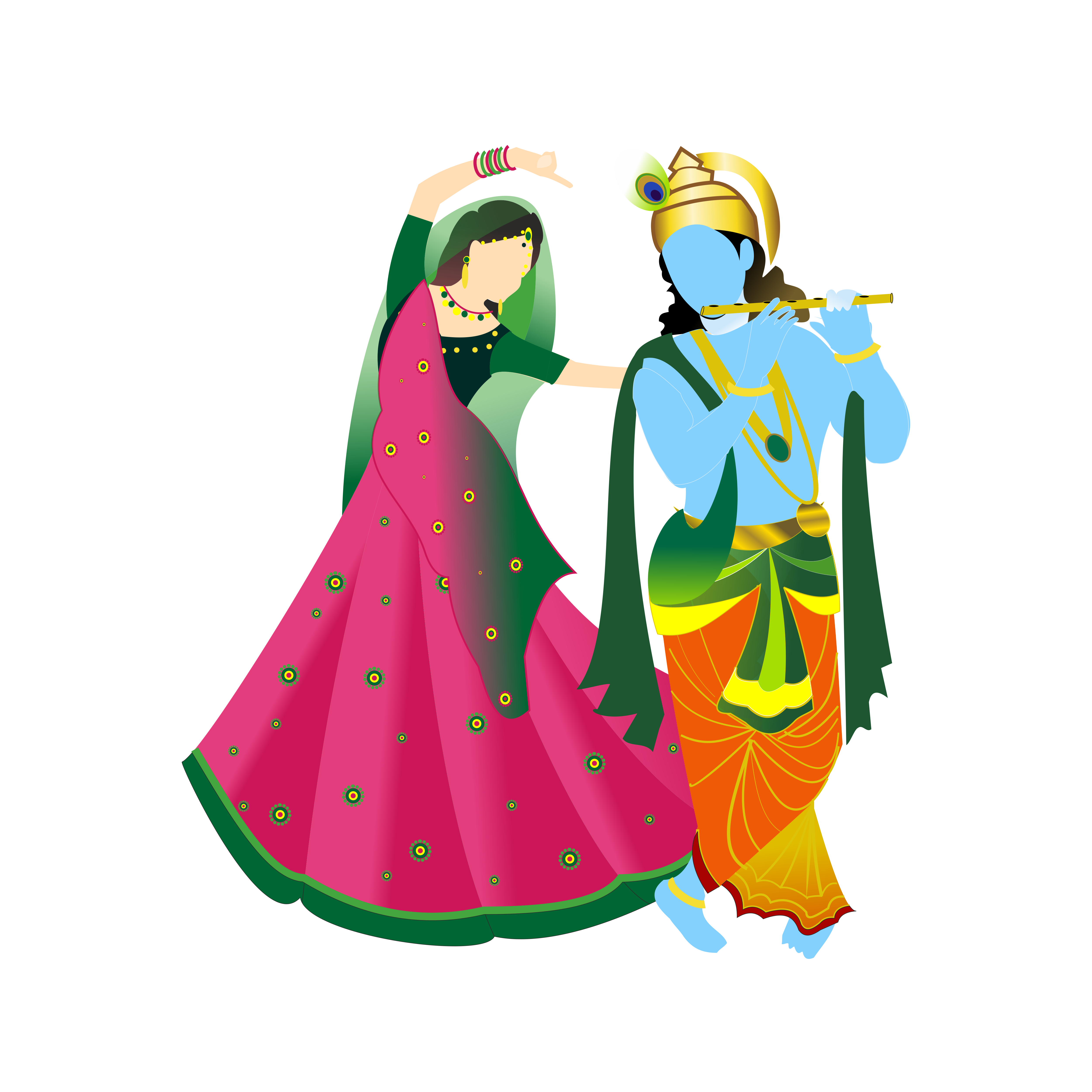 Pngtree—lord krishna radha vector illustration_6563717