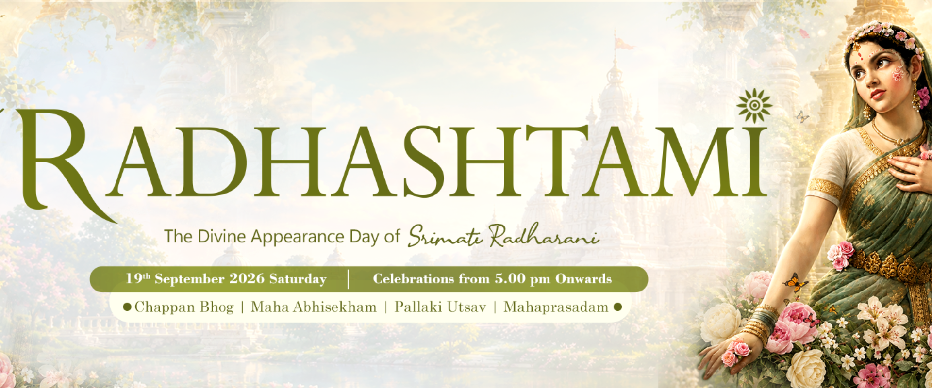 Sri Radhashtami 19 September 2026